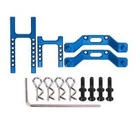 plplaaoo RC Aluminium Alloy Front Rear Body Mounts Car Shell Column for LaTrax 1/18 RC Car Durable Adjustable Height Stable Performance Easy to Use (Blue)