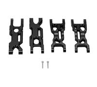 plplaaoo RC Aluminum Front Rear Lower Suspension Arms High Performance Upgrade Parts for Losi MiniT 2.0 2WD 1/18 RC Stadium Truck Durable Lightweight Vibration Reduction (Black)