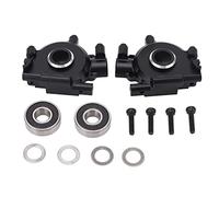 plplaaoo RC Aluminum Gear Box Housing Cover Durable High Performance Replacement for Losi Baja Rey 1/10 Rock Rey RC Car Parts Aluminum Alloy 47g 2PCS (Black)