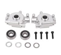 plplaaoo RC Aluminum Gear Box Housing Cover Durable High Performance Replacement for Losi Baja Rey 1/10 Rock Rey RC Car Parts Aluminum Alloy 47g 2PCS (Silver)