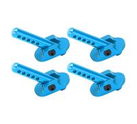 plplaaoo RC Body Post Remote Control Shell Support Column Durable Aluminum Alloy Adjustable Height Vibration Reduction for Granite Big Rock Typhoon Senton 1/10 RC Vehicle Model 4 Pack (Blue)