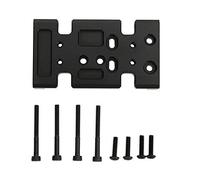 plplaaoo RC Bottom Plate Gearbox Mount Lower Plate Metal Baseboard Upgrade Part for 110 RC Crawler Car D90 D110 Black 72x40mm