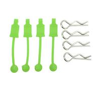 plplaaoo RC Car Body Clip Retainers Rubber Steel Shell Clips for Losi Lasernut U4 1/10 Tenacity DB Granite Big Rock Typhoon Durable Easy Install 4 Sets 8 Accessories (Green)