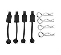 plplaaoo RC Car Body Clip Retainers Rubber Steel Shell Clips for Losi Lasernut U4 1/10 Tenacity DB Granite Big Rock Typhoon Durable Easy Install 4 Sets 8 Accessories (Black)