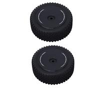 plplaaoo RC Car Front Tires High Performance Durable Upgrade Replacement Parts Strong Grip Wide Design Fit for 144001 1 14 Scale RC Vehicle Black 2Pcs