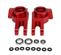 plplaaoo RC Car Rear Hub Aluminium Alloy High Strength Stable Exquisite Pure Color RC Rear Axle Carrier for 1/7 1/8 Remote Control Car 2Pcs Set with Bearings and Spacers (Red)