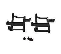 plplaaoo RC Car Servo Bracket Aluminum Alloy Gear Box Mount Holder High Strength Durable Support For RC Off Road Vehicle Replacement Parts 2PCS (Black)