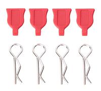 plplaaoo RC Car Shell Buckle Clips Durable Silicone Pads Modified Accessories for 1/10 Remote Control Drift Cars Yellow Red Blue Optional (Red)