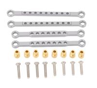 plplaaoo RC Car Short Swing Arm Aluminum Alloy Lightweight High Strength Shock Absorbing Upgrade Parts for 1/10 BL2S SLASH 4X4 4WD Short Truck 4Pcs Set with Screws and Couplers (Ti Color)