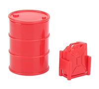 plplaaoo RC Car Simulation Decoration Highly Realistic Lightweight RC Oil Drum Fuel Tank Accessories for 1/24 RC Cars Like scx24 Plastic Material 41x30mm (Red)