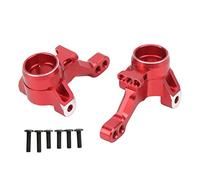 plplaaoo RC Car Steering Cup Aluminum Alloy Upgrade Knuckle Arm Precision CNC Machined Anodized 6061 T6 Aluminum Lightweight Durable for 4 Tec 2.0 3.0 and C8 1/10 Vehicle 1 Pair (Red)