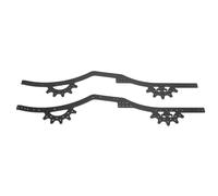 plplaaoo RC Chassis Frame Rails Aluminum Alloy Adjustable Wheelbase Low Center Gravity Design for Axial SCX10 II 1/10 RC Car Upgrade Parts Lightweight Durable 130g (Black)