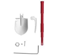 plplaaoo RC Crawler Shovel Premium Aluminum Alloy Iron Adjustable Tool for RC Models Enhances Realism and Fun 7 Parts (Red)