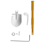 plplaaoo RC Crawler Shovel Premium Aluminum Alloy Iron Adjustable Tool for RC Models Enhances Realism and Fun 7 Parts (Yellow)