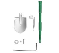 plplaaoo RC Crawler Shovel Premium Aluminum Alloy Iron Adjustable Tool for RC Models Enhances Realism and Fun 7 Parts (Green)