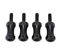 plplaaoo RC Extended Wheel Hex Coupler Steel Black 12mm Diameter Extension Adapter Combiner for LOSI Baja Rey Rock Rey Hammer Rey 1/10 RC Cars 42mm Length 20mm Widen 4 Pack