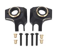 plplaaoo RC Front Axle Steering Knuckle Black Brass Heavy Duty Upgrade Parts for SCX10 II AR44 RC Cars 2 Pcs Set with Screws Accessories