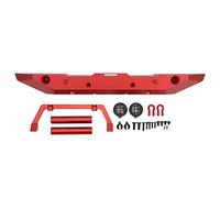 plplaaoo RC Front Bumper Aluminum Alloy Heavy Duty Upgrade Parts Protective Front Bumper Plate with LED Light Holder Hole for Axial SCX6 1/6 RC Car 305mm 12.0in (Red)
