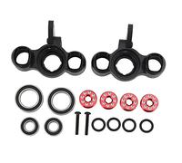 plplaaoo RC Front Steering Cup Aluminum Alloy Durable Heavy Duty Enlarged Bearings for Karton 1/8 RC Car Typhon Outcast Talion Infraction 1/7 Limitless Mojave (Black Red)