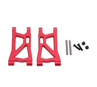plplaaoo RC Front Swing Arm Kit Aluminum Alloy High Strength Durable Stable Running Easy Installation For REMO 1/16 SMAX 1621 1625 1631 1635 1651 1655 A2505 RC Vehicles Size 57x31mm 2PCS (Red)