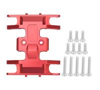 plplaaoo RC Gearbox Mount Aluminum Alloy Box Chassis Base Plate Holder for Axial SCX24 90081 1/24 RC Car (Red)