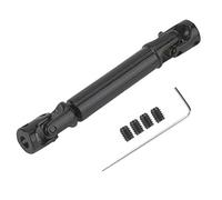 plplaaoo RC Metal Drive Shaft High Strength Anti Rust Transmission Shaft Smooth Spline Design for WPL 1/16 Mini Military Truck Black Silver 70mm 1pc (Black)