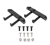 plplaaoo RC Metal Pedal Side Step Plate Slider Durable Aluminum Alloy CNC Machined Lightweight Upgrade Parts for MN D90 MN99S RC Climbing Car Black 2 Pieces