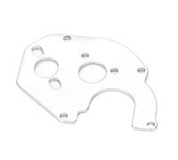 plplaaoo RC Motor Plate Gearbox Mount Fixed Bracket High Performance Durable Aluminum Alloy Upgrade Part for Axial SCX24 90081 C10 1 24 RC Car Accessories Size 36x24mm Weight 3g (Silver)