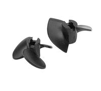 plplaaoo RC Propeller Spare Parts High Performance 3 Blade and 2 Blade Propeller Set for Remote Control Boat Toys Durable Plastic Black 24mm and 27mm