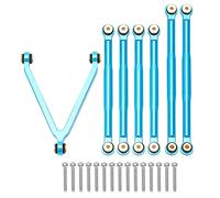 plplaaoo RC Pull Rod Linkage Arm Aluminum Alloy High Precision Durable Upgrade Replacement Parts for Axial SCX24 90081 1/24 RC Car Accessories 2Pcs 64mm 4Pcs 56mm (Blue)