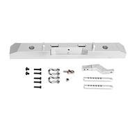 plplaaoo RC Rear Bumper Guard Aluminium Alloy Sturdy Durable Lightweight Upgrade Part for RGT 1/10 Truck Overland Rock Cruiser EX86100 Black Silver 19.3x2.7x2.5cm (Silver B-R86026S)