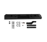 plplaaoo RC Rear Bumper Guard Aluminium Alloy Sturdy Durable Lightweight Upgrade Part for RGT 1/10 Truck Overland Rock Cruiser EX86100 Black Silver 19.3x2.7x2.5cm (Black B-R86026S)