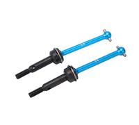 plplaaoo RC Rear CVD Drive Shaft High Accuracy Universal Metal Transmission Shaft Replacement for XV01 TC01 1/10 RC Car Aluminum Alloy Iron Blue Black 72mm 2 Pieces