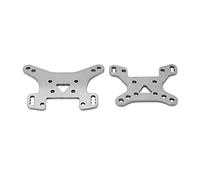 plplaaoo RC Shock Tower Set High Precision Adjustable Angle Height Aluminum Alloy Front Rear Shock Towers for 144001 144002 144010 RC Cars Silver