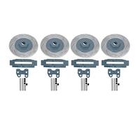 plplaaoo RC Simulation Metal Brake Discs Calipers High Performance Upgrade Parts for TRX4 TRX6 1/10 Scale RC Cars 4Pcs Set Metal Material 40mm Diameter (Gray)