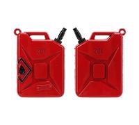 plplaaoo RC Simulation Mini Fuel Tanks Metal Zinc Alloy High Realism Decorative Accessories for Axial SCX10 90046 1/10 Scale Climbing Car Red Color 56x40x15mm 2Pcs