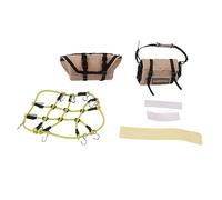 plplaaoo RC Simulation Roof Luggage Net And Bag Mini Decorative Accessory Kit For 1/18 TRX4M And 1/24 SCX24 RC Cars Durable Nylon Material Khaki Color 2 Luggage Cases 1 Net 3 Pasters (Yellow)