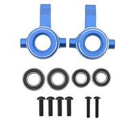 plplaaoo RC Steering Cup Bearing Kit Aluminum Alloy Steering Cup Replacement for TRAXXAS SLEDG 1/8 4WD Remote Control Car (Blue)