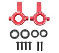 plplaaoo RC Steering Cup Bearing Kit Aluminum Alloy Steering Cup Replacement for TRAXXAS SLEDG 1/8 4WD Remote Control Car (Red)