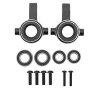 plplaaoo RC Steering Cup Bearing Kit Aluminum Alloy Steering Cup Replacement for TRAXXAS SLEDG 1/8 4WD Remote Control Car (Black)