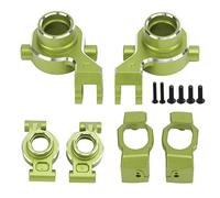 plplaaoo RC Steering Cup Rear Axle Seats C Hub Set Aluminum Alloy Reduced Friction Durable Upgrade Parts for MAXX 2.0 1/10 Scale RC Cars 2 Steering Cups 2 Rear Axle Seats 2 C Hubs 6 Screws (Green)