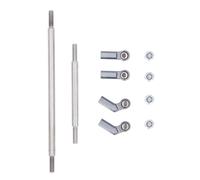 plplaaoo RC Steering Rod Linkage Set Aluminum Alloy 90mm High Precision CNC Machined Steering Pull Rod for SCX10 III 1/10 RC Cars (Ti Color)