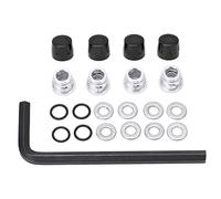 plplaaoo RC Wheel Hub Screw Nut Set Premium Aluminum Alloy Durable Lightweight Performance Upgrade Kit For 1/10 Scale Remote Control Cars With 1.9 Inch Wheel Hubs 4 Piece Set Includes (Black)