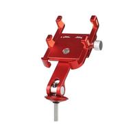 plplaaoo Road Bike Phone Holder Aluminium Alloy High Stability Handlebar Mount Bracket for Cycling Navigation with 6 Clamps and Support Cover (Red)