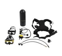 plplaaoo Scuba Tank Diving Gear 3L Aluminum Oxygen Cylinder Kit with Extended Hose Pressure Valve Converter for Underwater Diving Breath Training Snorkeling Enthusiasts (Black)