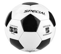 plplaaoo Size 5 Black White Football Soccer Balls PVC Material Durable Training Match Ball for Children Team Training and Amateur Activity