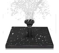 plplaaoo Solar Fountain,7V 1.4W Solar Water Fountain, Solar Bird Bath Fountain,Solar Water Pump Monocrystalline Silicone Square Floating Outdoor Waterscape Fountain for Garden, Pool