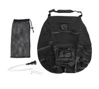plplaaoo Solar Shower Bag Portable Solar Heating Camping Shower Bag 20L Large Capacity Water Storage Bag with Thermometer for Outdoor Camping Hiking Beach PVC Material 47x50cm (Black)