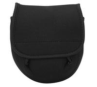 plplaaoo Spinning Reel Protective Cover Storage Bag Durable Lightweight Fishing Wheel Pouch Carrying Case Accessory for Left Right Hand Reels Black (Large: Approx. 17.6x16.2x15cm / 6.93x6.38x5.91in)