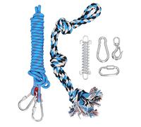 plplaaoo Spring Pole Dog Toy 360 Degree Rotating Muscle Builder Interactive Puppy Tug Rope Toy for Indoor Outdoor